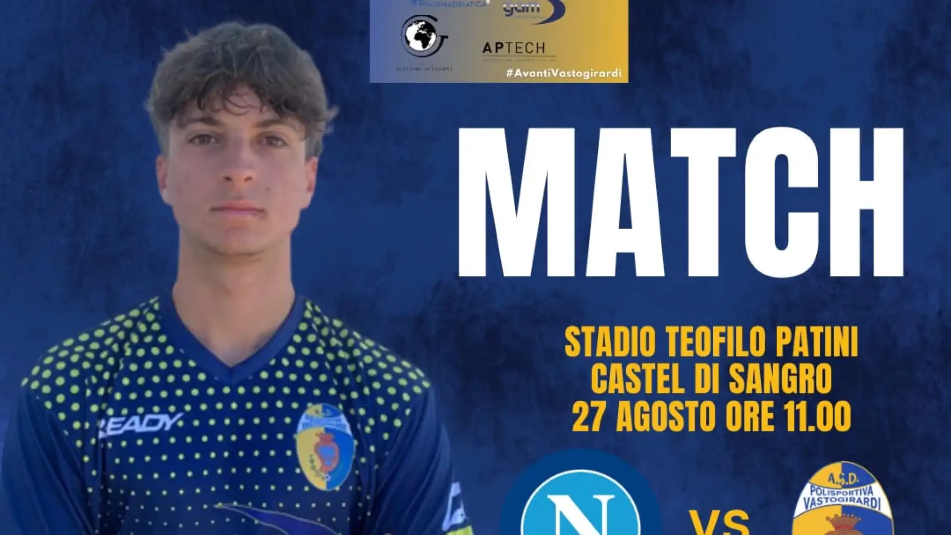 Amichevoli estive: il Vastogirardi incontra domenica al Patini di Castel Di Sangro in gara ufficiale la Primavera del Napoli.